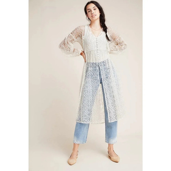 Maeve by Anthropologie Tops - Anthropologie Maeve San-Michel Lace Duster